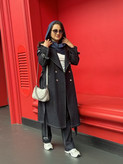 بارانی جین سورمه ای زنانه