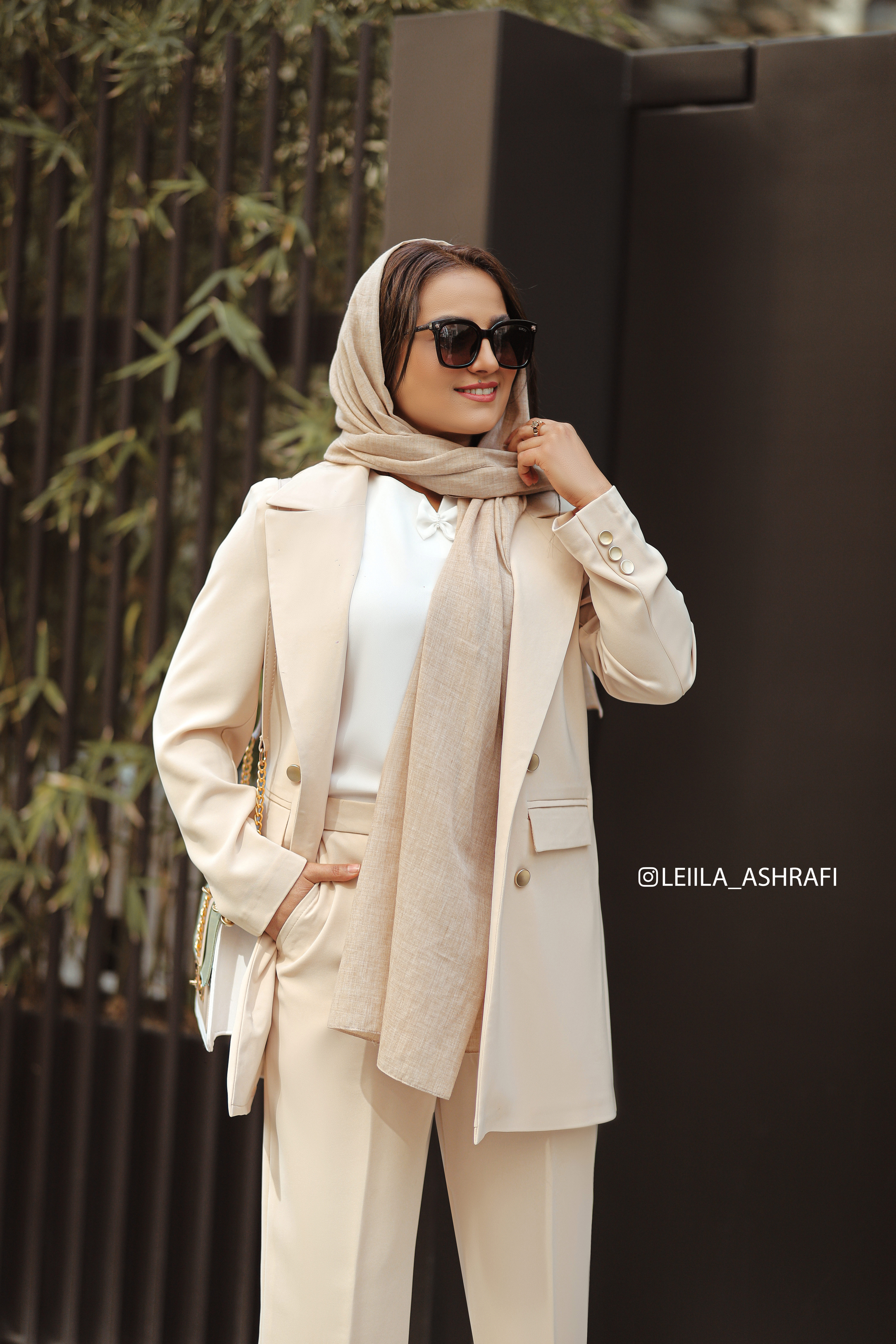 کت زنانه دخترانه کرپ کرم یقه انگلیسی مدل گندم