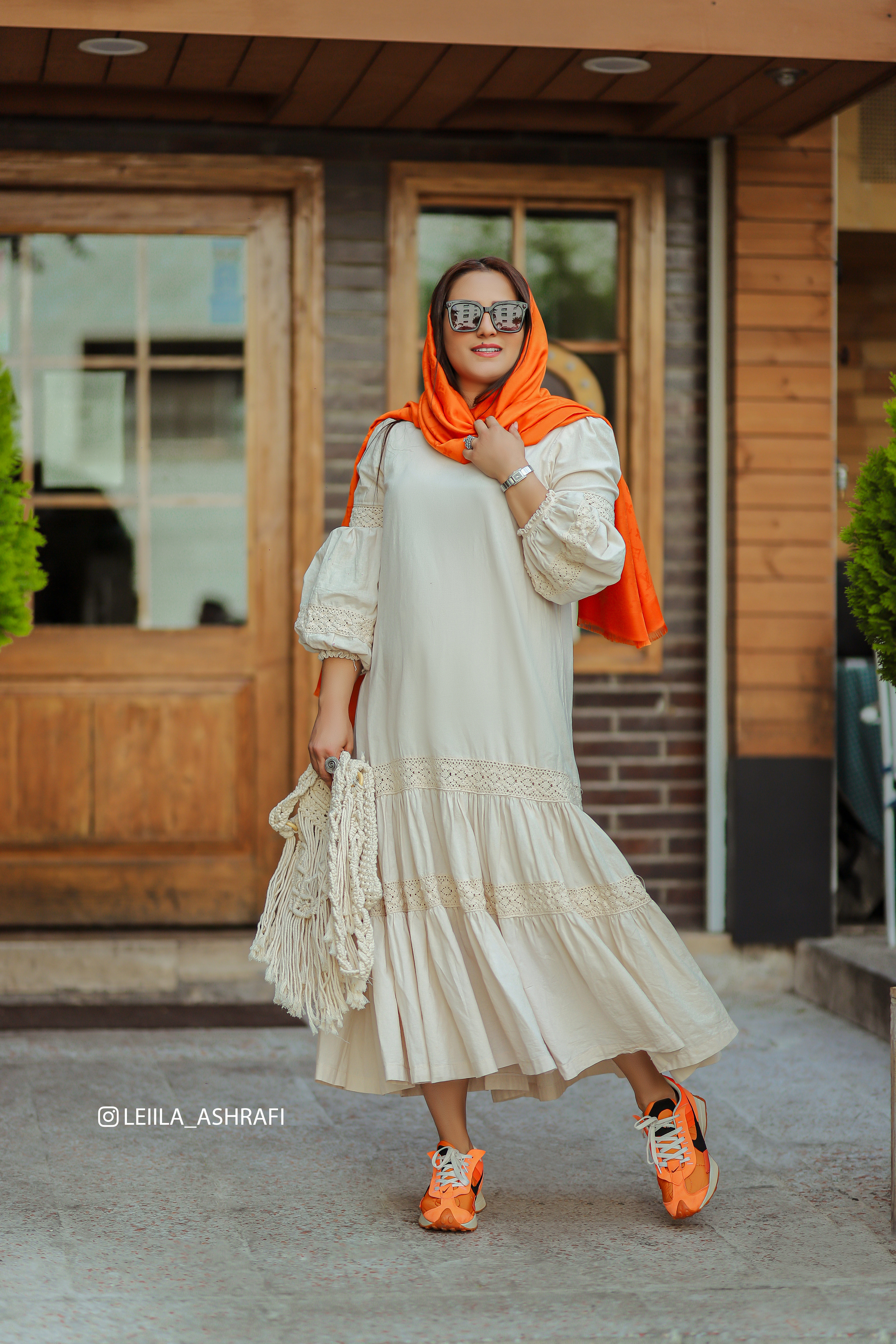 پیراهن لینن بلند چیندار مچ کشی یراق دار چین چینی تابستانی بهاره مسافرت کیش قشم