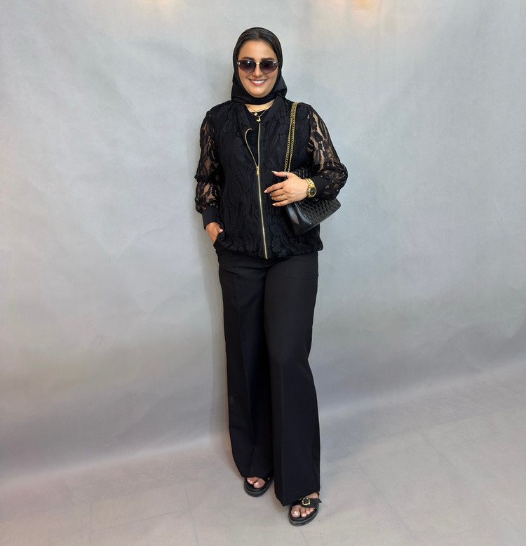 بامبر جکت توری مشکی زنانه ارسال فوری