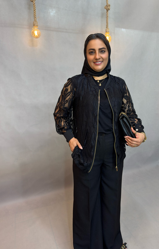 بامبر جکت توری مشکی زنانه